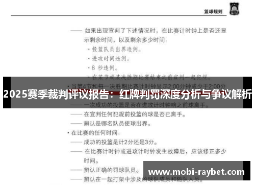 2025赛季裁判评议报告：红牌判罚深度分析与争议解析